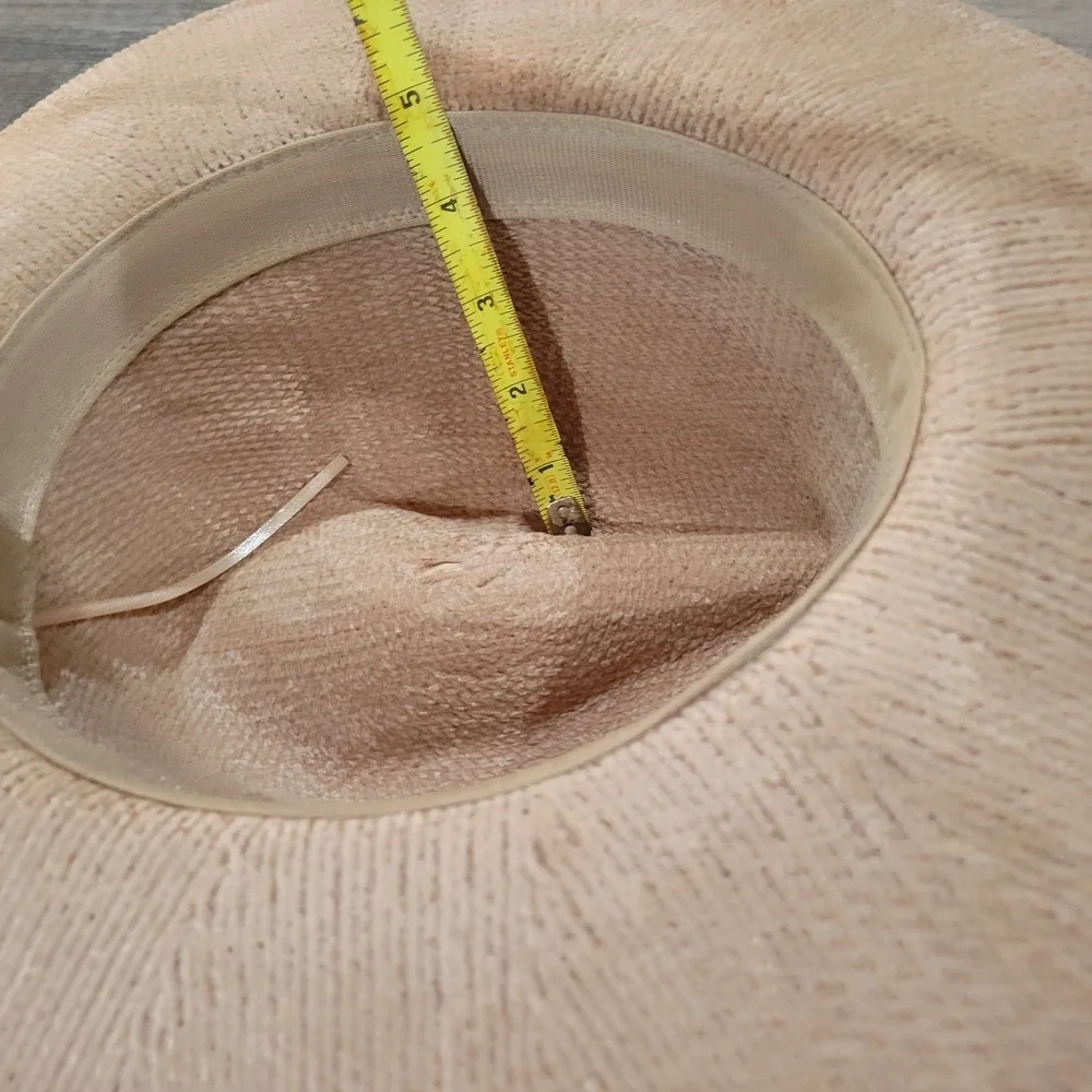 Brown Corduroy Women's Hat with Gold Leaf Accent